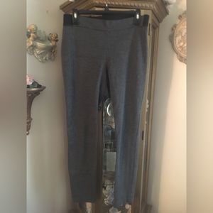 Talbots straight leg pants gray stretch elastic back size M